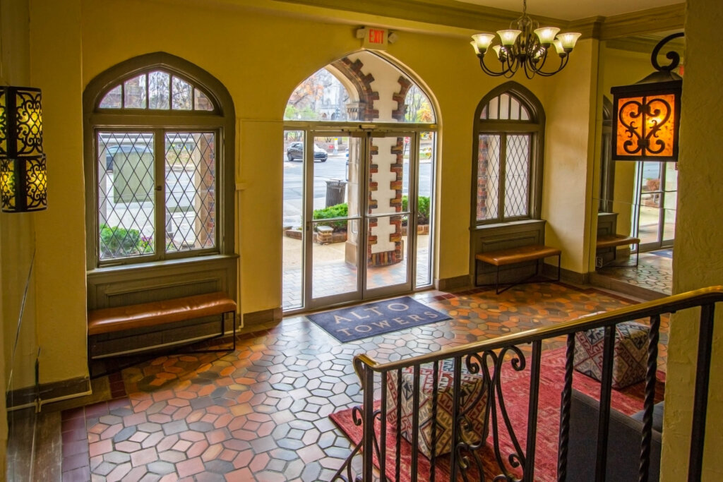 washington apartments alto towers lobby view 2